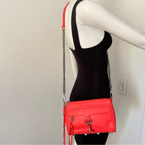 Rebecca Minkoff coral red mini MAC crossbody bag - Picture 6 of 8